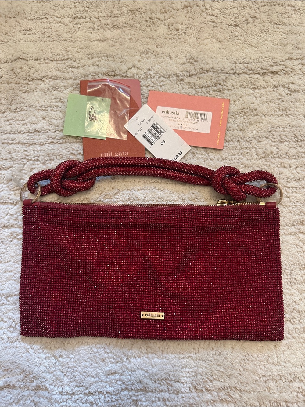 NWT Cult Gaia Hera Mini Shoulder Bag in bourdeaux/wine/burgundy
